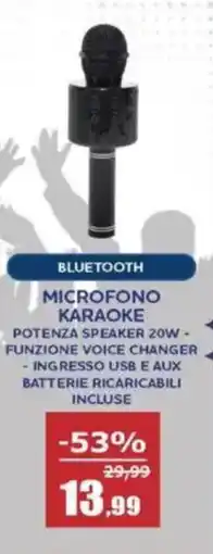 Happy Casa Microfono karaoke bluetooth offerta