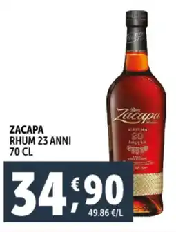 Deco Supermercati Zacapa rhum 23 anni offerta