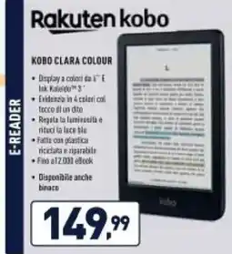 Unieuro Rakuten kobo clara colour offerta