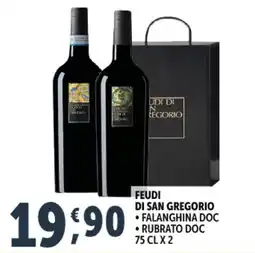 Deco Supermercati Feudi di san gregorio, falanghina doc, rubrato doc offerta