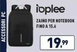 Unieuro Ioplee ZAINO PER NOTEBOOK FINO A 15.6 offerta