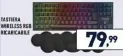 Unieuro Tastiera wireless rgb ricaricabile offerta