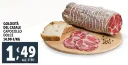 Deco Supermercati Golosità del casale capocollo dolce offerta