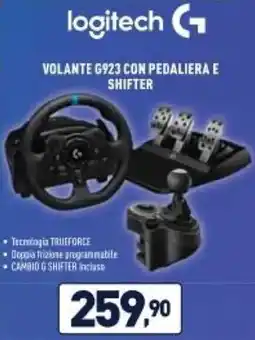 Unieuro Logitech VOLANTE G923 CON PEDALIERA E SHIFTER offerta