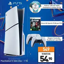 Unieuro PlayStation 5 Slim Disc - 1 TB offerta