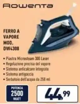 Unieuro Rowenta FERRO A VAPORE MOD. DW4308 offerta