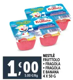 Deco Supermercati Nestlè fruttolo fragola, fragola e banana offerta