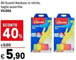 Iper La Grande 80 Guanti Rainbow in nitrile VILEDA offerta
