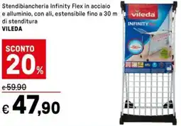 Iper La Grande Stendibiancheria Infinity Flex in acciaio VILEDA offerta