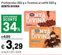 Iper La Grande Profiteroles o Tiramisù al caffé BONTÀ DIVINA offerta