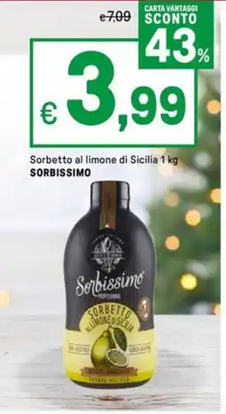 Iper La Grande Sorbetto al limone di Sicilia SORBISSIMO offerta