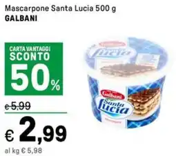 Iper La Grande Mascarpone Santa Lucia GALBANI offerta