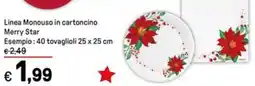 Iper La Grande Linea Monouso in cartoncino Merry Star offerta