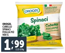 Deco Supermercati Orogel cubello spinaci foglia più offerta
