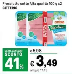 Iper La Grande Prosciutto cotto Alta qualità CITTERIO offerta