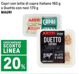 Iper La Grande Capri con latte di capra italiano o Duetto con noci MAURI offerta
