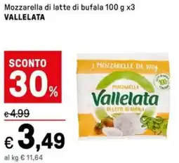 Iper La Grande Mozzarella di latte di bufala VALLELATA offerta