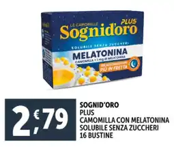 Deco Supermercati Sognid'oro plus camomilla con melatonina solubile senza zuccheri offerta