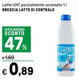 Iper La Grande Latte UHT parzialmente scremato BRESCIA LATTE DI CENTRALE offerta