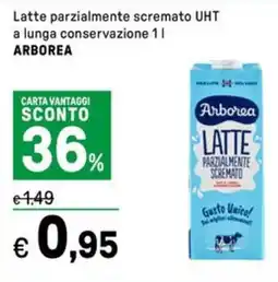 Iper La Grande Latte parzialmente scremato UHT a lunga conservazione ARBOREA offerta