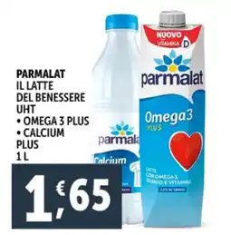 Deco Supermercati Parmalat il latte del benessere uht, omega 3 plus, calcium plus offerta