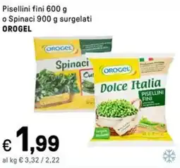 Iper La Grande Pisellini fini o Spinaci surgelati OROGEL offerta