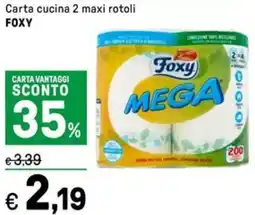 Iper La Grande Carta cucina 2 maxi rotoli FOXY offerta