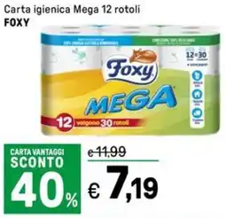 Iper La Grande Carta igienica Mega FOXY offerta