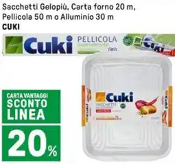 Iper La Grande Sacchetti Gelopiù, Carta forno, Pellicola o Alluminio CUKI offerta