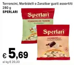 Iper La Grande Torroncini, Morbidelli o Zanzibar gusti assortiti Torrone tenero o classico SPERLARI offerta