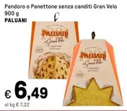 Iper La Grande Pandoro o Panettone senza canditi Gran Velo PALUANI offerta