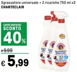 Iper La Grande Sgrassatore universale + 2 ricariche CHANTECLAIR offerta