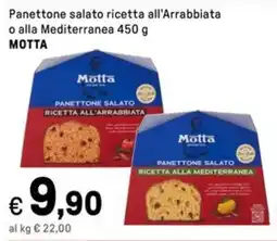Iper La Grande Panettone salato ricetta all'Arrabbiata o alla Mediterranea MOTTA offerta