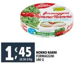 Deco Supermercati Nonno nanni formaggini offerta