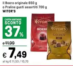 Iper La Grande Il Boero originale 650 g o Praline WITOR'S offerta