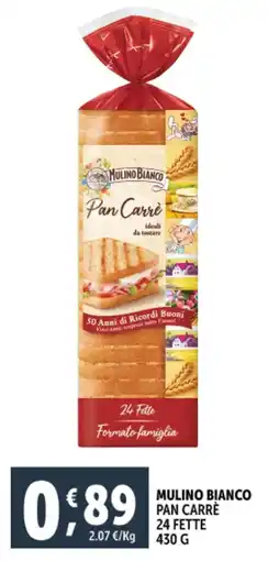 Deco Supermercati Mulino bianco pan carre 24 fette offerta
