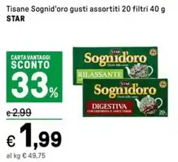 Iper La Grande Tisane Sognid'oro gusti assortiti 20 filtri STAR offerta