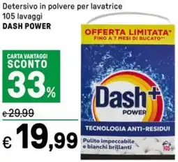 Iper La Grande Detersivo in polvere per lavatrice DASH POWER offerta