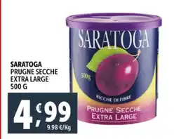 Deco Supermercati Saratoga prugne secche extra large offerta