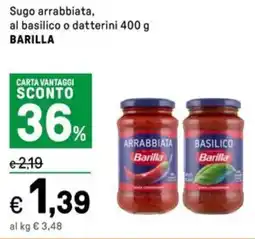 Iper La Grande Sugo arrabbiata, al basilico o datterini BARILLA offerta