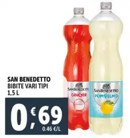 Deco Supermercati San benedetto bibite offerta