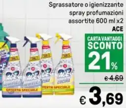 Iper La Grande Sgrassatore o igienizzante spray ACE offerta