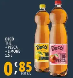 Deco Supermercati Decò the pesca, limone offerta