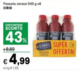 Iper La Grande Passata verace CIRIO offerta