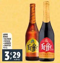 Deco Supermercati Leffe birra blonde, rouge, ambrée, winter offerta