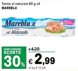 Iper La Grande Tonno al naturale MAREBLU offerta
