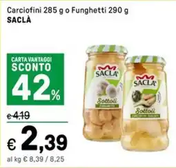 Iper La Grande Carciofini o Funghetti SACLÀ offerta