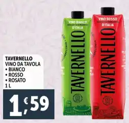 Deco Supermercati Tavernello vino da tavola bianco, rosso, rosato offerta