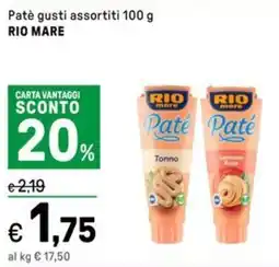 Iper La Grande Patè RIO MARE offerta