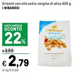 Iper La Grande Grissini con olio extra vergine di oliva BIBANESI offerta